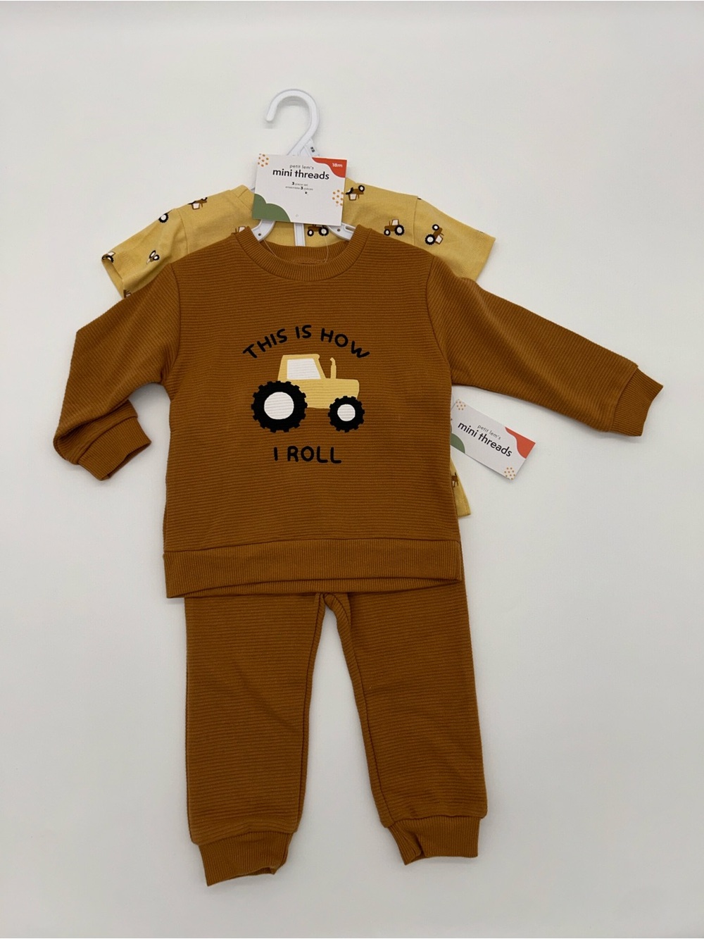 Mini Threads Kids 18M Tractor Themed 3pc set